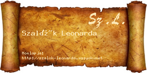 Szalók Leonarda névjegykártya